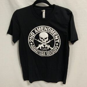 Canvas Black 2nd Amendment T-shirt mens size Medium